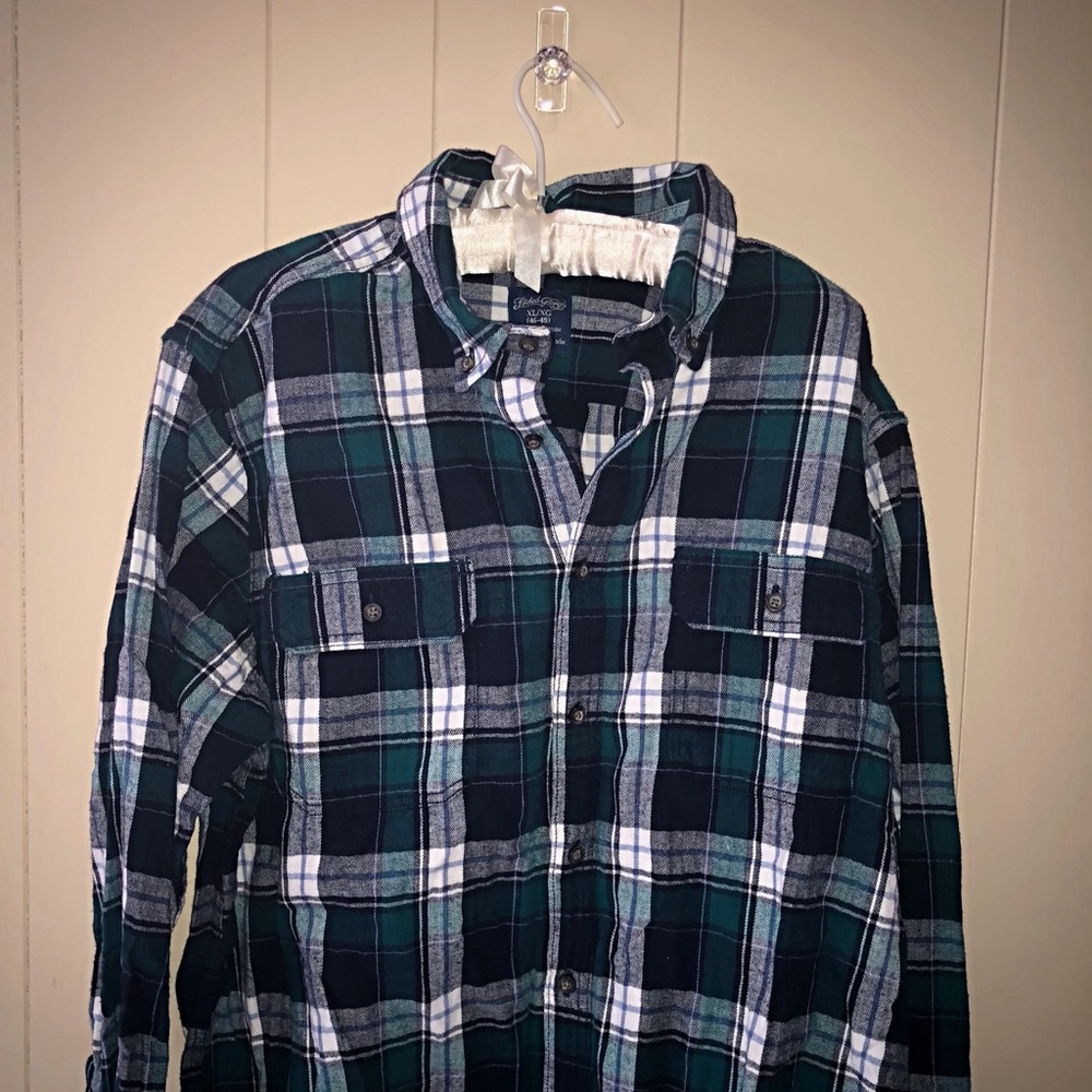 ✨Green+Blue Grunge Flannel✨